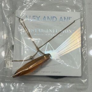 Alex and Ani Gold Crystal Pendant Necklace